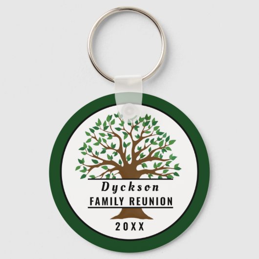 Family Reunion Tree Souvenir Keepomwille Sleutelha Sleutelhanger (Voorkant)