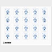 Family reunion tree vierkante sticker (Vel)