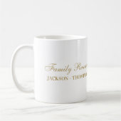 Family reunion tree white and gold mug koffiemok (Links)