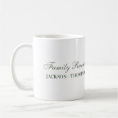 Family reunion tree white and green mug koffiemok (Links)