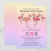 - Family Reunion Tropische Waterverf Flamingo Kaart (Voorkant / Achterkant)