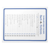 Family Reunion True of False Trivia Game Notitieblok (Voorkant)