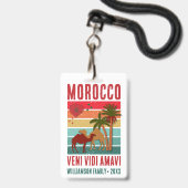 Family Reunion Vacation Morocco Trip Group  Badge (Voorzijde met lanyard)
