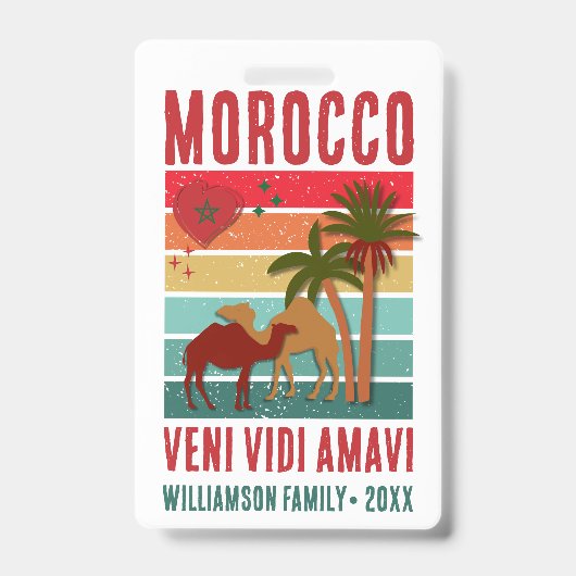 Family Reunion Vacation Morocco Trip Group  Badge (Voorzijde)