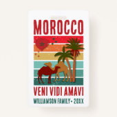 Family Reunion Vacation Morocco Trip Group  Badge (Voorkant)