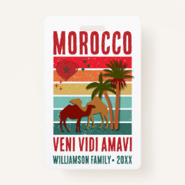 Family Reunion Vacation Morocco Trip Group  Badge