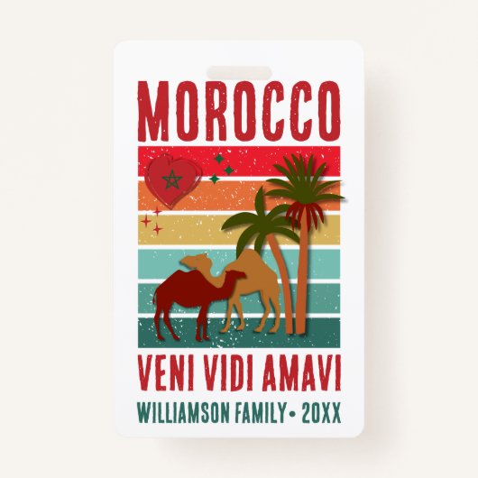 Family Reunion Vacation Morocco Trip Group  Badge (Voorkant)