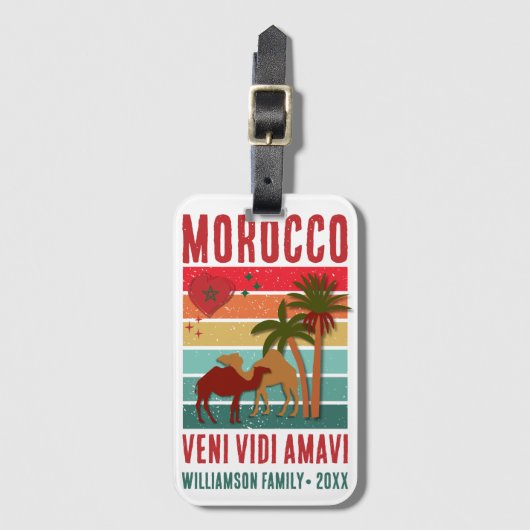 Family Reunion Vacation Morocco Trip Group  Bagagelabel (Voorkant (verticaal))