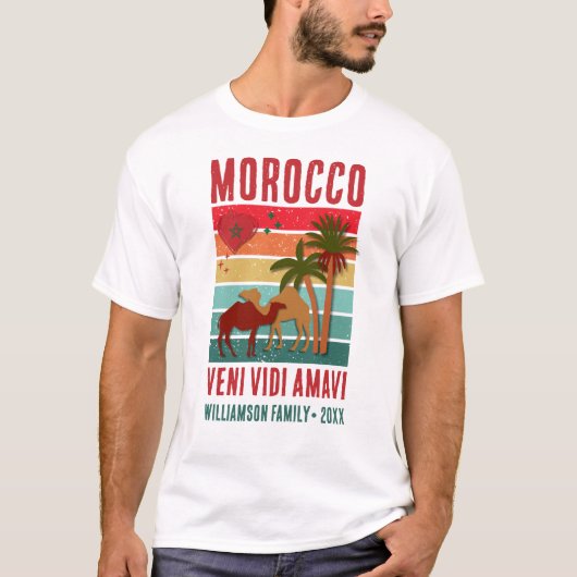 Family Reunion Vacation Morocco Trip Group  T-shirt (Voorkant)