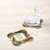 Family Reunion Vivid Tie Dye Abstracte Event Kartonnen Onderzetters (Insitu)