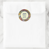 Family Reunion Vivid Tie Dye Abstracte Event Ronde Sticker (Tas)