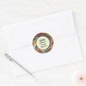 Family Reunion Vivid Tie Dye Abstracte Event Ronde Sticker (Envelop)
