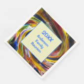 Family Reunion Vivid Tie Dye Abstracte Event Servet (Hoek)