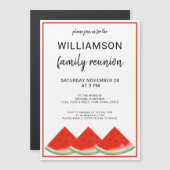 Family Reunion Watermelon Magnetic Invitation Magnetische Uitnodiging (Voorkant / Achterkant)