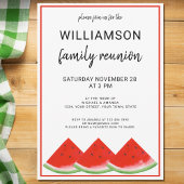 Family Reunion Watermelon Summer Party Kaart