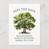 Family Reunion Waterverf Tree Save the Date Aankondigingskaart (Voorkant)
