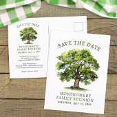 Family Reunion Waterverf Tree Save the Date Aankondigingskaart