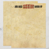 Family Reunion Westerne Letter Flyer-uitnodiging (Voorkant / Achterkant)