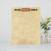 Family Reunion Westerne Letter Flyer-uitnodiging (Staand voorkant)