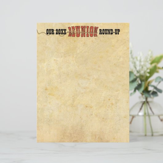 Family Reunion Westerne Letter Flyer-uitnodiging (Staand voorkant)