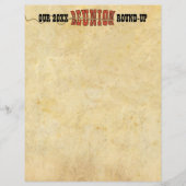 Family Reunion Westerne Letter Flyer-uitnodiging (Voorkant)