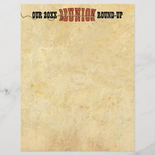 Family Reunion Westerne Letter Flyer-uitnodiging (Voorkant)