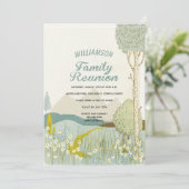 Family Reunion Woodland Picnic Kaart (Staand voorkant)