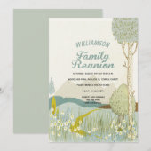 Family Reunion Woodland Picnic Kaart (Voorkant / Achterkant)