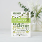Family Reunion Word Art Design I Briefkaart (Staand voorkant)