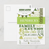 Family Reunion Word Art Design I Briefkaart (Voorkant / Achterkant)