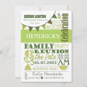 Family Reunion Word Art design Kaart (Voorkant)