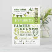 Family Reunion Word Art design Kaart (Staand voorkant)