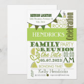 Family Reunion Word Art design Kaart (Voorkant / Achterkant)