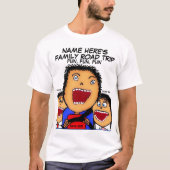 Family Road Trip Cartoon T-shirt (Voorkant)
