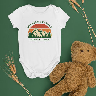 Family Road Trip Mountain - Sunset Cute Custom Romper