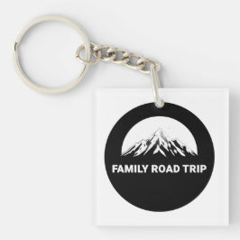 Family Road Trip Mountains Logo Sleutelhanger