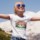 Family Road Trip Mountains Sunset Custom Girls T-shirt