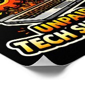 Family’s unpaid tech support funny tech nerd poster (Hoek)