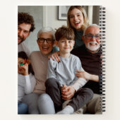 Family Script Collage Chic Notitieboek (Achterkant)