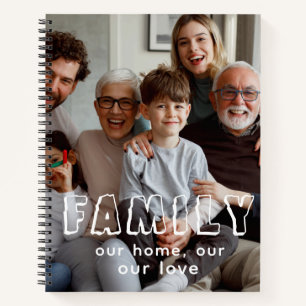 Family Script Collage Chic Notitieboek