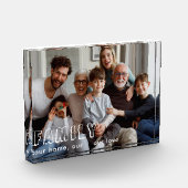 Family Script Collage Chic Photo Block Fotoblokken (Links)