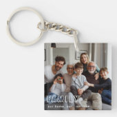 Family Script Collage Chic Sleutelhanger (voorkant)