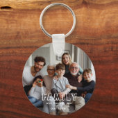 Family Script Collage Chic Sleutelhanger (Achterkant)