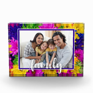 FAMILY Script Colorful Flowers Fotoblokken