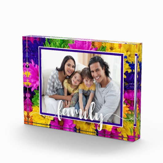 FAMILY Script Colorful Flowers Fotoblokken (Rechts)