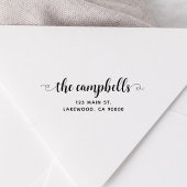 Family Script Heart Return Adres Zelfinktende Stempel