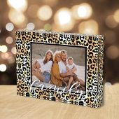 FAMILY Script Overlay Leopard Animal Pattern Fotoblokken