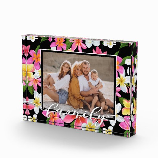 FAMILY Script Overlay Tropical Floral Fotoblokken (Rechts)