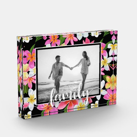 FAMILY Script Overlay Tropical Floral Fotoblokken (Links)