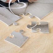 Family Script Photo Heart Name Custom Legpuzzel (Zijkant)